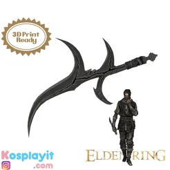 Main-2.png Elden Ring Black Knife Digital 3D Model - File Divided for Facilitated 3D Printing - Elden Ring Cosplay - Elden Ring knife