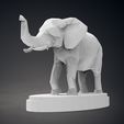 04.jpg Low Poly Elephant Statue