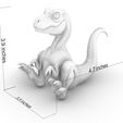inches.jpg Baby Trex for 3D Printing 3D model