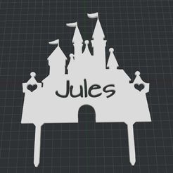 julesjp.jpg Fichier STL Support gateau chateau JULES・Objet imprimable en 3D à télécharger