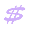 money_3.stl Geldzeichen $$ -Wanddekoration