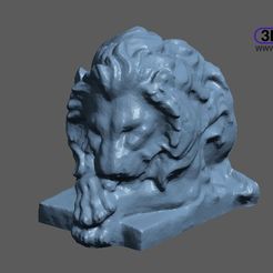LionStatueHalf.JPG Download free STL file Lion Statue 3D Scan • 3D print design, 3DWP
