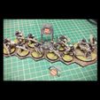 flat_textured_painted_order.jpg War hammer 4TK Movement Tray - 25mm bases +  50mm Heavy Weapons Team | Imperial Guard