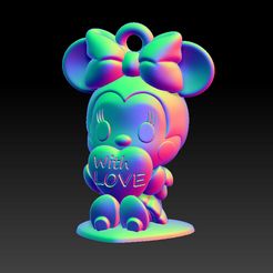 2021-01-27_014528.jpg Fichier STL Pendentif Minnie With Love・Modèle à imprimer en 3D à télécharger