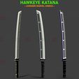 01.jpg Hawkeye Katana Sword - Clint Barton Weapon - High Quality - Marvel Comics