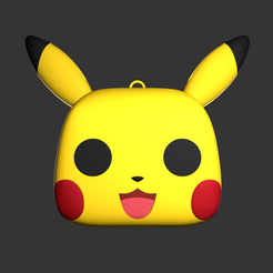 pikachu-render1.png Pikachu Funko Pop Head Keychain