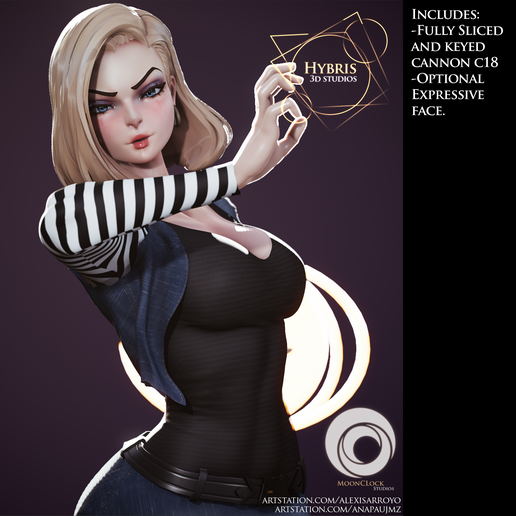 Dragon Ball Cannon C18 3D model