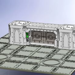 Necro-BG-Hangar-Door-01.jpg Fichier STL ZONE DE PORTE DE CLOISON DE HANGAR MORTALIS 28MM・Objet pour impression 3D à télécharger