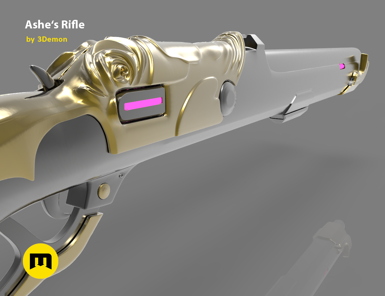 Скачать файл OBJ Ashe’s rifle from overwatch • Модель для 3D-принтера ...