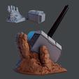 pen_wacom_mjolnir_niel3d_001.png STL file Pen Holder Mjolnir (Wacom Huion)・Model to download and 3D print