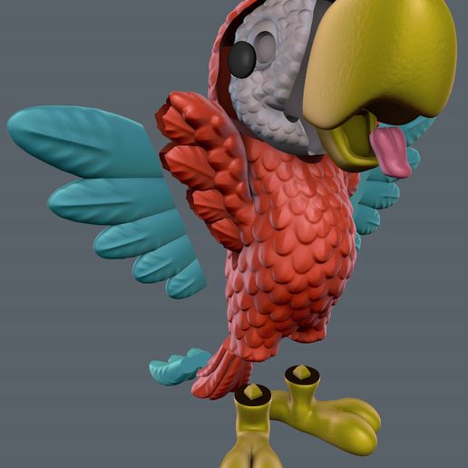 Cute-Parrot-Assembled.jpg Cute Parrot (Easy print and Easy Assembly)