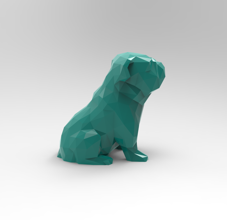 KeyShot-9.3-Demo-untitled.bip-64-bit-27_11_2021-17_40_38.png Download STL file english bulldog low poly • 3D printer design, creaciones3d