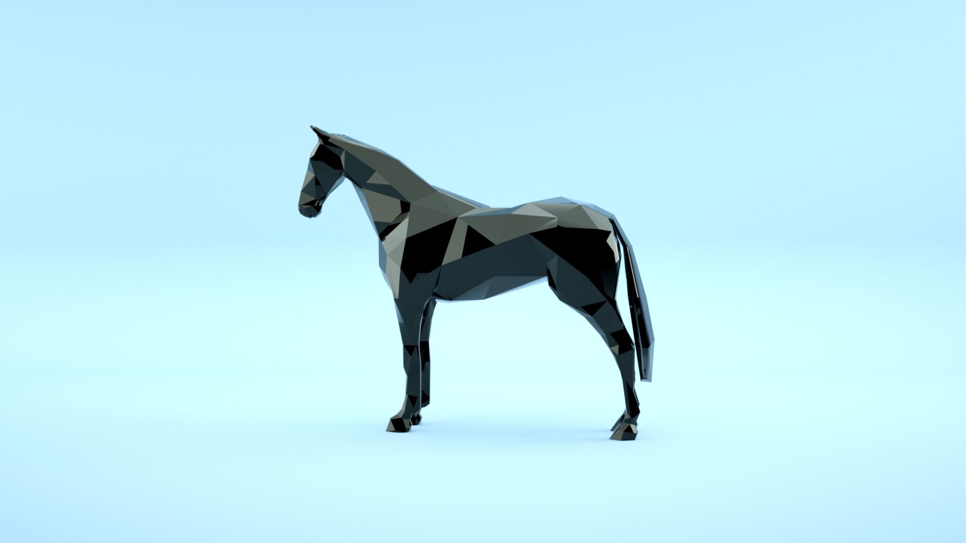 Download OBJ file LOW POLY HORSE • Model to 3D print ・ Cults