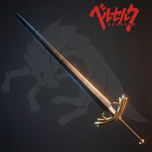 🗡️ Casca Golden Age Sword from Berserk for cosplay 3d model