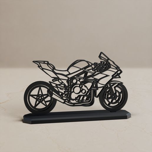 KAWASAKI NINJA H2R MODELL STAND DECOR