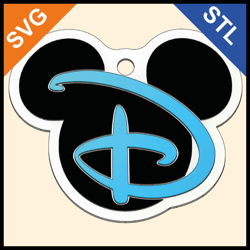 🗝️ Disney Logo Keychain – Disney – STL & SVG・Free STL File for 3D ...