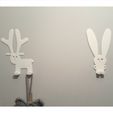 20160127_190551.jpg Archivo STL Wall clothes hangers - Bunny・Diseño de impresión en 3D para descargar