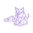 Chat 4.stl cat - cat - 2D