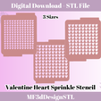 1.png Digital Heart Sprinkle Stencil - 3 sizes - Digital STL File for Royal Icing Designs - 3D Printable