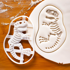 Screenshot-434.png STL file Dinosaur T-REX Fossil Cookie Cutter・3D printable model to download