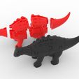 Ankylosaurus_.575.jpg Modular Ankylosaurus Dinosaur 3D Puzzle | Interchangeable Parts | 3D Printable STL Model