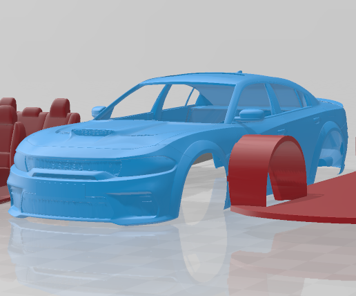 Dodge Charger SRT Hellcat Widebody 2020 - Separate Parts STL