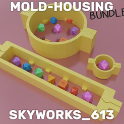 BUNDLE_01.png Archivo 3D BUNDLE - Mold-Housing for dice - 3 pieces・Objeto imprimible en 3D para descargar
