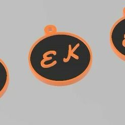 ek.jpg ANFÄNGLICHER SCHLÜSSELANHÄNGER 2 BUCHSTABEN E.K