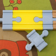 Capture d’écran 2017-09-13 à 11.19.38.png Free STL file Toy Wood Train Track - Double Connector Shorter - rmx・3D print design to download