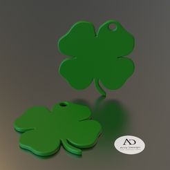 STL file St. Patricks Day 4 leaf clover wall art luck wall decor irish  ☘️・3D printer design to download・Cults
