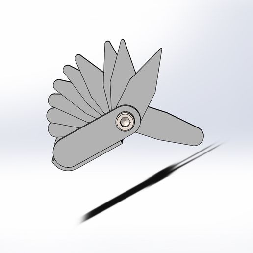 Template for measuring the outer inner radius 3D model