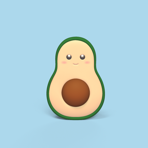 3D file Cute Avocado・3D printable model to download・Cults