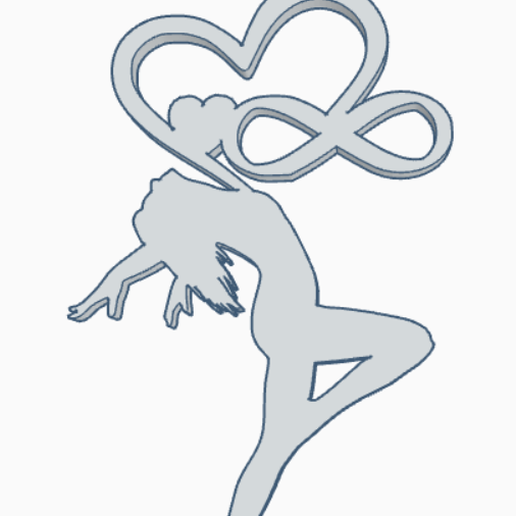 The love of dance earring 3D model