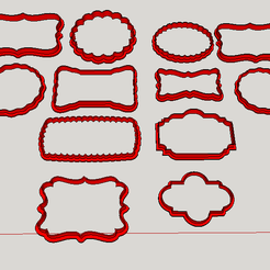 Marquesinas.png Download STL file marquee cookies cutter kit x 10 - big and small • Object to 3D print, abauerenator