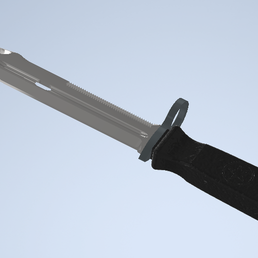 3D file Detachable Chinese Style Combat Knife/Bayonet For AK・3D printer ...