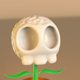8.png Spooky Halloween Skull Plant