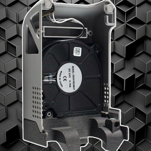 Bambu Lab fan duct upgrade - 3D model önizlemesi