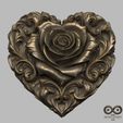 Romantic-Heart-of-Roses-Relief-No2-STL-file-for-3d-print-or-CNC-1.jpg Romantic Heart of Roses Relief No2 STL file for 3d print or CNC