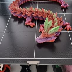 Dragón de Cristal, Mascota Flexi Wiggle Articulada, Impresión en el sitio, Fantasía