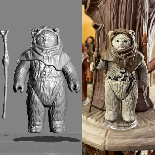 ⭐ VINTAGE STAR WARS KENNER CHIEF CHIRPA EWOK ACTION FIGURE・ STL