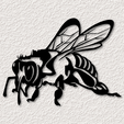 project_20230705_1344463-01.png Realistic HoneyBee wall art honey bee wall decor 2d art insect