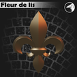 Fleur-de-lis-3.png Free STL file Fleur de lis Royal Lily 3d・3D printable design to download