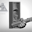 22.png Darth Vader aus „Star Wars“ mit ausgestreckter Hand – „Book Nook“ STL – 3D-Druck-Modell für Regal-Einsatz