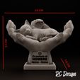 Gato-Medidas.jpg ESTATUA CONMEMORACION GATO EN MANOS STATUE MEMORIAL CAT IN HAND