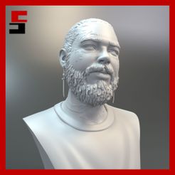 Post-Malone-Bust.jpg STL-Datei Post Malone Büste Statue Skulptur Kopf Gesicht Austin Post・Design für 3D-Drucker zum herunterladen