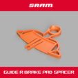 GUIDE R BRAKE PAD SPACER SRAM Guide R brake pad spacer (for service or transport)