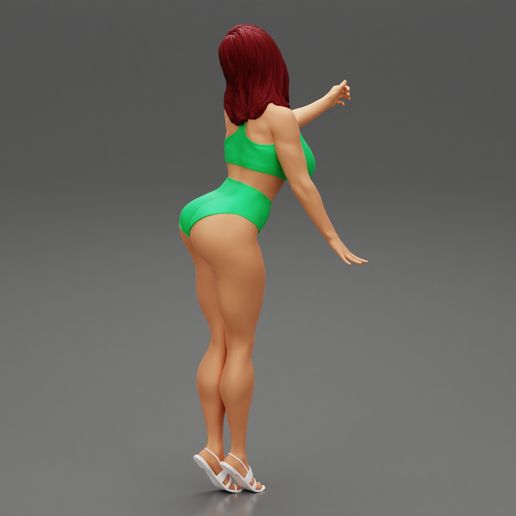 GIRL-03.jpg Fichier STL Femme brune sexy posant et ouvrant une fenêtre Modèle d'impression 3D・Modèle pour impression 3D à télécharger, 3DGeshaft