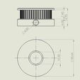 Dim42T10mm.jpg PARAMETRIC GT2 PULLEY 42T 10MM - STL