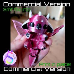 dragon_commersial.jpg STL-Datei Kaida das Drachenbaby *Kommerzielle Version*・Modell für 3D-Drucker zum Herunterladen
