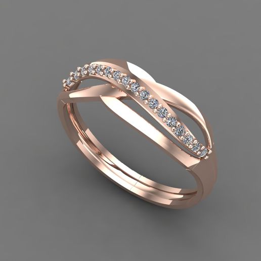 Womens Diamond Signet Ring Women Rings 3dmodels 3D print model 3D print model 3D model